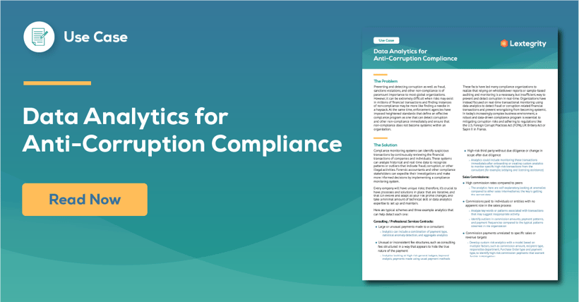 Data Analytics for Anti-Corruption Compliance UC
